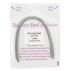 100PCS Orthodontic Stainless Steel Arch Wire Ovoid Form Round Rectangular Squre