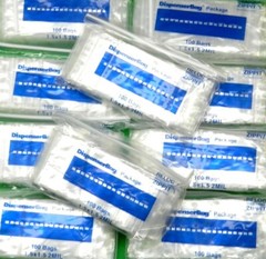 1000 Reloc Zippit Bags 1-1/2 x 1-1/2 Clear Square 1.5 x 1.5″ Poly Baggies 1,000