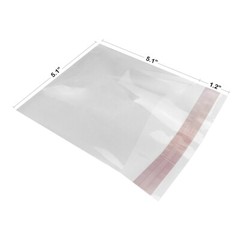 UOFFICE Clear Resealable Cellophane Bags, 5.1″ x 5.1″ 1.2 Mil