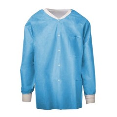 10-100Pcs Disposable Lab Jackets Unisex Hip-Length Lab Coats 45gsm (XL)