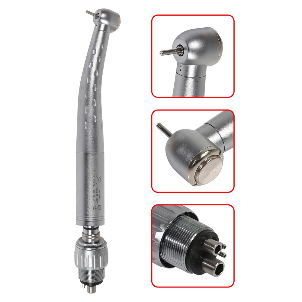 Dental High Speed Handpiece + 4 Hole Quick Coupler Swivel Big head GD4