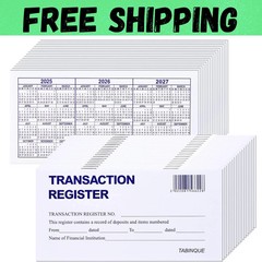 24 PCS Check Registers for Personal Checkbook, Easy to Read Checkbook Register