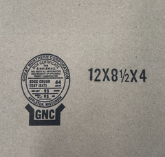 HEAVY DUTY GNC Corrugated Boxes 12 x 8-1/2″ x4″ ECT 44, 95lb cap. | Bundle of 25