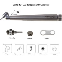 45 Degree LED E-generator Dental High Speed Handpiece Push 2 Hole for NSK AC2