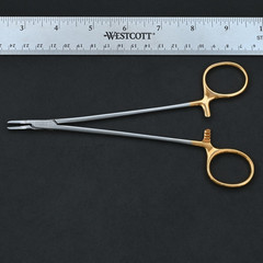 Aesculap BM045R Durogrip TC Ryder Needle Holder 6 7/8 in Serrated Jaw