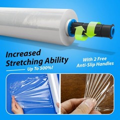 15″ x 900FT 80 Gauge Pallet Wrap Stretch Film Shrink Hand Wrap 1 to 4 Rolls