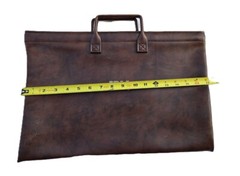 Vintage IBM Easy Open Document portfolio Holder with handles vinyl brown