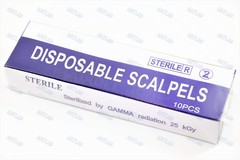 10 PCS STERILE DISPOSABLE SCALPELS #15 SINGLE USE – DENTAL,SURGICAL,DERMAPLANING