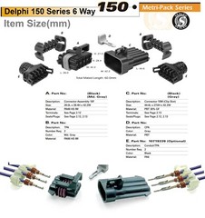 504PCS Metri-Pack 150 Series 2,3,4,5,6,8,10 PIN Connector w/16-22 AWG w/Tool