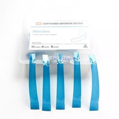 Dental Contoured Anterior Matrix Bands Polyester Blue Strip Restoration Matrices