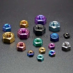 Titanium Hex Nut M4 M5 M6 M8 Nuts Grade 5 Fastener for Bike Motorcycle Car Boat