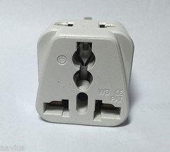 Tmvel 2-in-1 Type G Plug Grounded Adapter for UK Hong Kong UAE Singapore