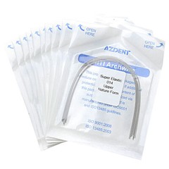dental Orthodo super elástico niti redondear alambre ovoide/naturaleza/cuadrado