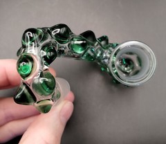 Emerald Green 18mm Female-Male Glass Drop Down Attachment Adapter