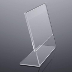 6-Pack 8.5×11 inch Horizontal Slant Back Acrylic Sign Holder Clear Frame