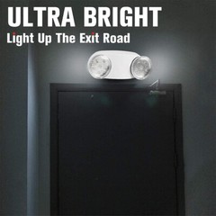 LED Emergency Exit Light Adjustable Dual Head Lamp with Battery Backup UL