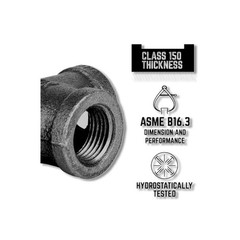 STZ Industries 2-1/2 in FIP Black Malleable Iron Reducing Coupling 350RC-4212