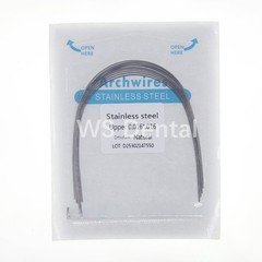 100Pc Ortho Dental Arch Wire S.S Natural Stainless Steel Wires Round Rectangular