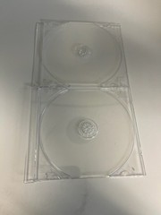 5 PCS 24MM MULTI 4 QUAD CD JEWEL CASES W/10 CLEAR TRAYS PSC73&KC02PK FREE SHIP