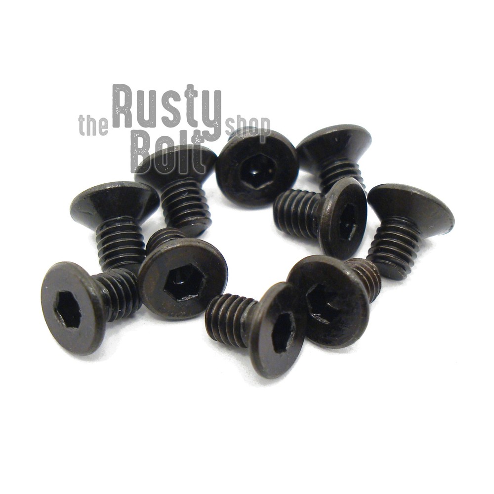 M3 x 5mm, Socket Flat Head Screws, 12.9 Steel, Black, Countersunk