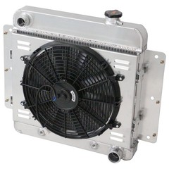 4 Rows Aluminum Radiator Shroud 14″ Fan 1962-67 Chevy II Nova Sedan Wagon L6 V8