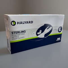 HALYARD STERLING 45271 Nitrile Powder-Free LARGE Exam Gloves Box of 100 Gloves