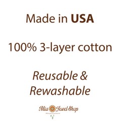 Fabric Face Mask Cotton Reusable Washable Adult Unisex Handmade in USA – Colors