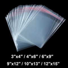 100-500 Clear Plastic OPP Cellophane Cello Cellophane Bags Self Adhesive Bags
