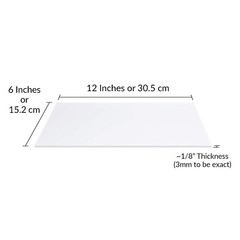 Clear Cast Plexiglass Acrylic Sheet 6×12 Multipurpose High-Clarity DIY Pack of 2
