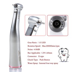 Dental 1:5 Increasing Handpiece Contra Angle LED Fit KAVO NSK Electric Motor CE