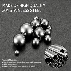 600 Pcs Metric Precision Steel Bearing Balls, Assorted Stainless Steel Loose Bic