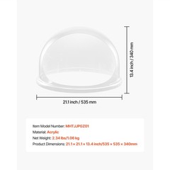 Uimoso Transparent Acrylic Dome Shield for Cotton Candy Machines