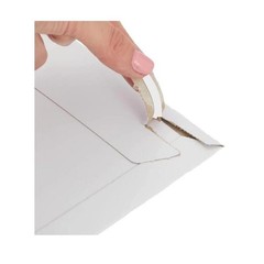25 – 6×8 White Rigid Stay Flats Self-Seal Cardboard Envelope Mailers 6″x8″