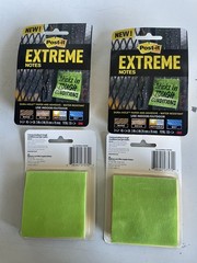 Post-it Extreme Notes (4 packs) 3″x3″ 3 Pack 135 Sheets Org Yell Grn New Sealed