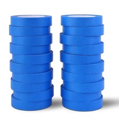 12 Rolls Blue Painters Masking Tape, 1 Inch x 60 Yards 5.5 Mil, Walls Painting