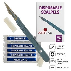 STERILE DISPOSABLE SCALPELS #11 – 10 PCS SINGLE USE-DENTAL,SURGICAL,DERMAPLANING