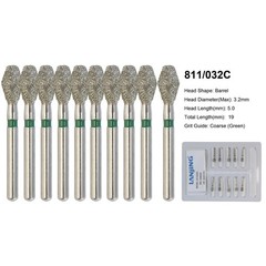 Dental Burs Diamond FG Round End Taper Football Flame Long Round Pear High Speed