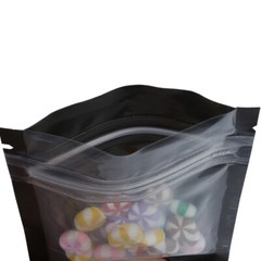 100 Flat Clear/Black Poly Reclosable QuickQlick™ Bags 6.5x9cm (2.5×3.5″)