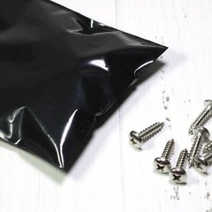 100 Flat Black Poly QuickQlick™ Bags Repacking Pouches 4x5cm (1.5×1.9″)