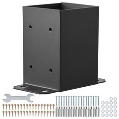 VEVOR 4 Pack 4×4 Post Base Brackets Heavy Duty Wood Post Fence Post Anchor