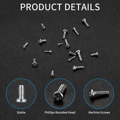 800 Pcs Tiny Screws for Electronics Micro Small Mini Phillips Pan Head Machine