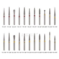 5pcs/Pack Dental DIA-BURS Air Turbine Cone Diamond Burs for High Speed Handpiece