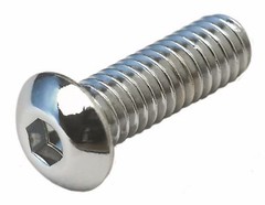 3/8-16 X 2-1/2″ Chrome button head bolts Qty 2 pcs made in the USA