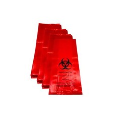 200 Bags – Hazardous Waste Chute Red Color Bag 10″ x 4″ x 24″ for Compounding…