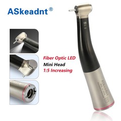Dental 1:1/1:5 Fiber Optic LED Increasing Contra Angle Handpiece / 20:1 NO-LED