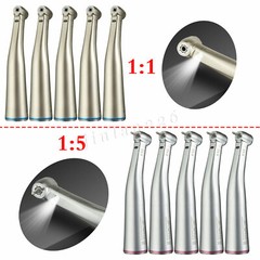 Dental 1:1 1:5 LED Fiber Optic Contra Angle Handpiece Push fit NSK/KaV motor