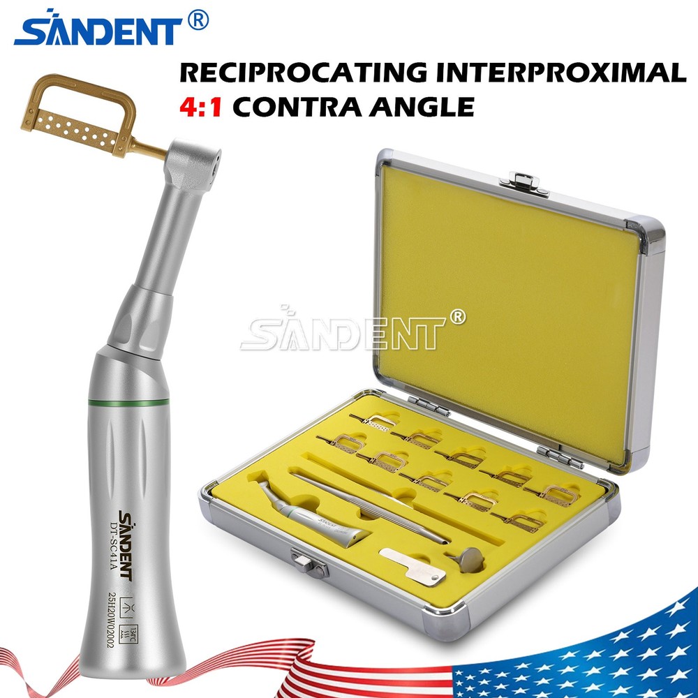 1-10Pcs Dental Ortho 4:1 Contra Angle Handpiece Interproximal Strip IPR Kit