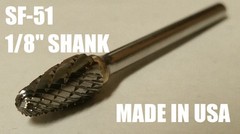 SF51D Tree Shape Tungsten Carbide Burr Bur Cutting Tool Die Grinder Bit 1/8″