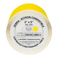 ZEBRA / ELTRON Compatible 3×5 (3″ x 5″) YELLOW Direct Thermal Labels – (1) Roll