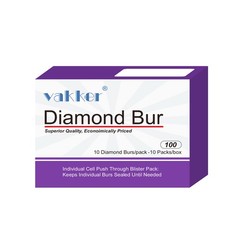 Vakker 10pc Dental Round End Taper FG Diamond Bur 850-012C Coarse Grit